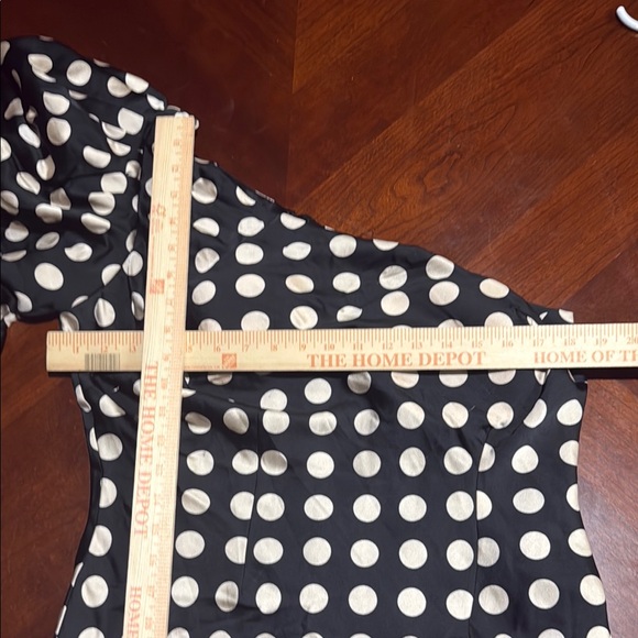 Anthropologie Mac Duggal glam retro glam black and White maxi one Shoulder Dress - Picture 10 of 15